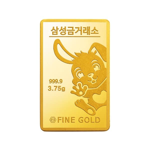 토끼 십이지신 골드바 3.75g 이미지 1