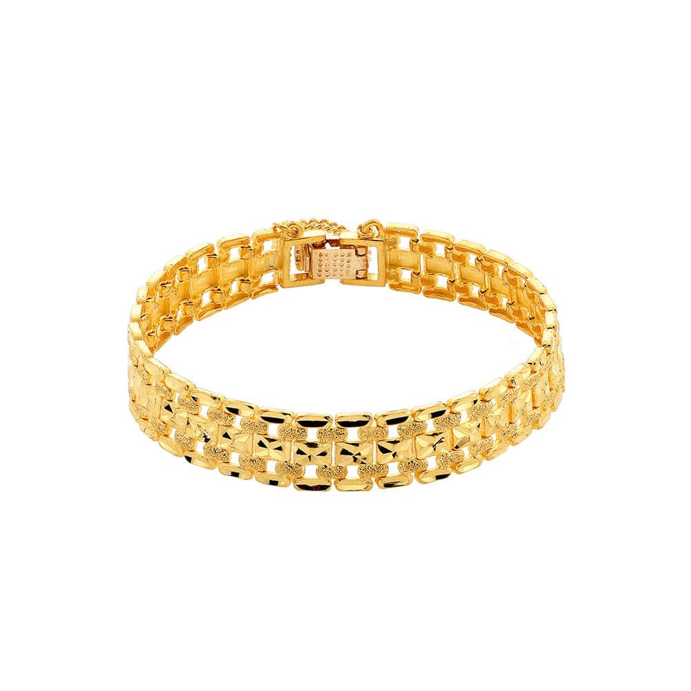 [ MELORA JEWELRY ] 24K 브릭 체인 팔찌 24.38g 이미지 1