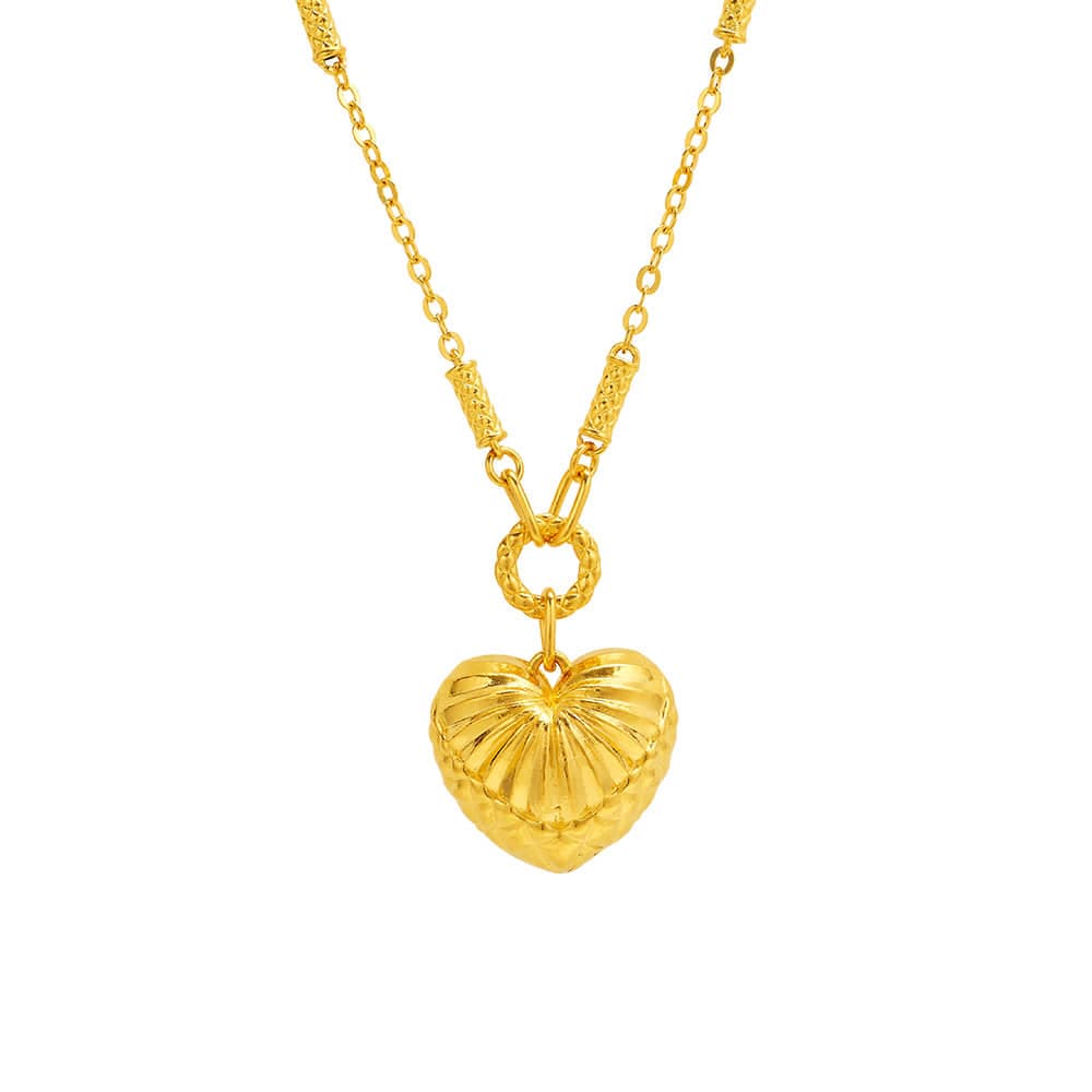 [ MELORA JEWELRY ] 24K 하트 조개 목걸이 26.25g