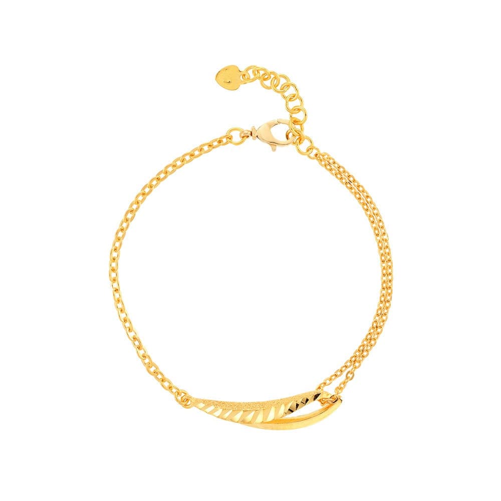 [ MELORA JEWELRY ] 24K 듀얼 커브 팔찌 7.5g 이미지 1