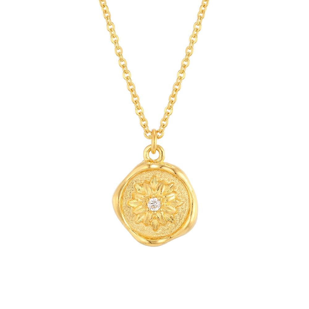 [ MELORA JEWELRY ] 24K 플라워 코인 목걸이 7.5g