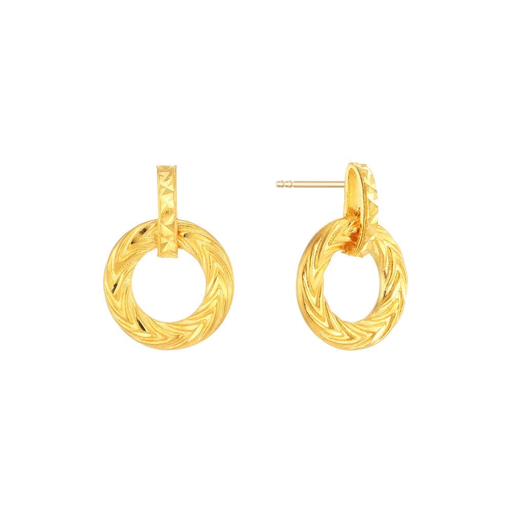 [ MELORA JEWELRY ] 24K 골드문 귀걸이 4.2g