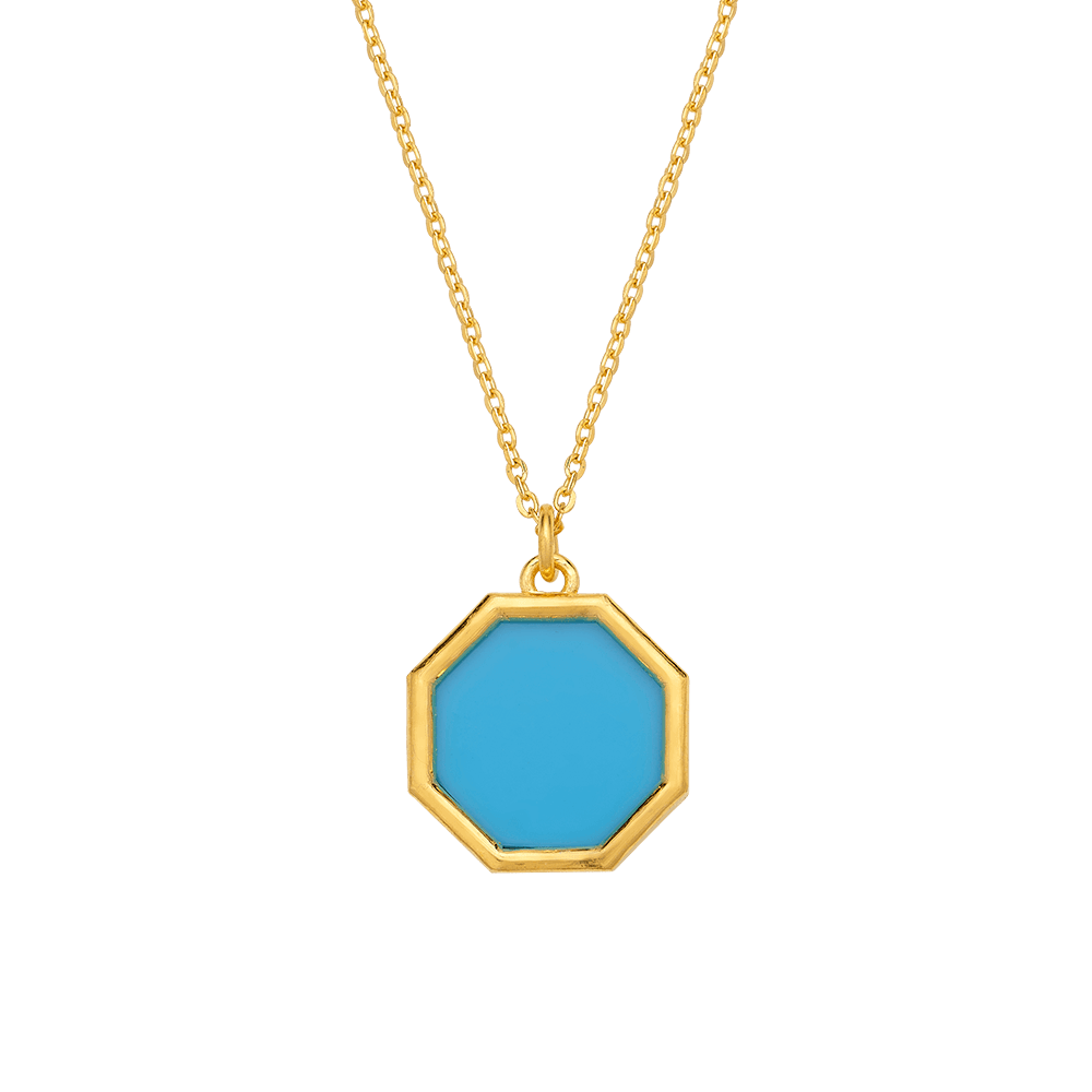 [ MELORA JEWELRY ] 24K 팔각 터키석 목걸이 7.5g