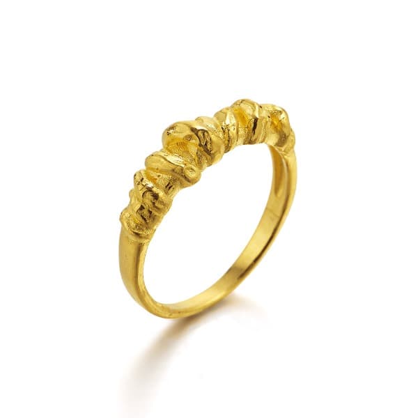 [ MELORA JEWELRY ] 24K 텍스쳐 반지 3.75g 이미지 1