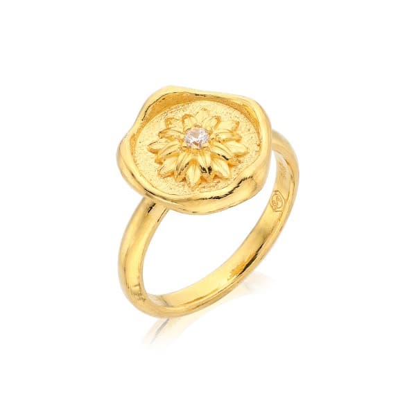 [ MELORA JEWELRY ] 24K 플라워 코인 반지 7.5g 이미지 1