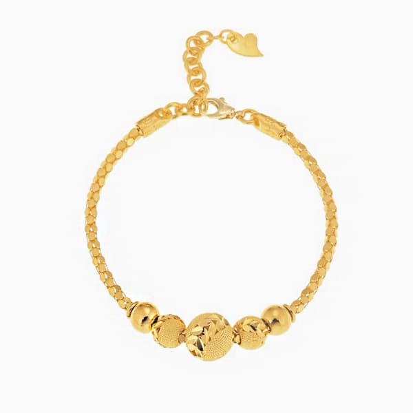 [ MELORA JEWELRY ] 24K 하트리프볼 팔찌 18.75g 이미지 1
