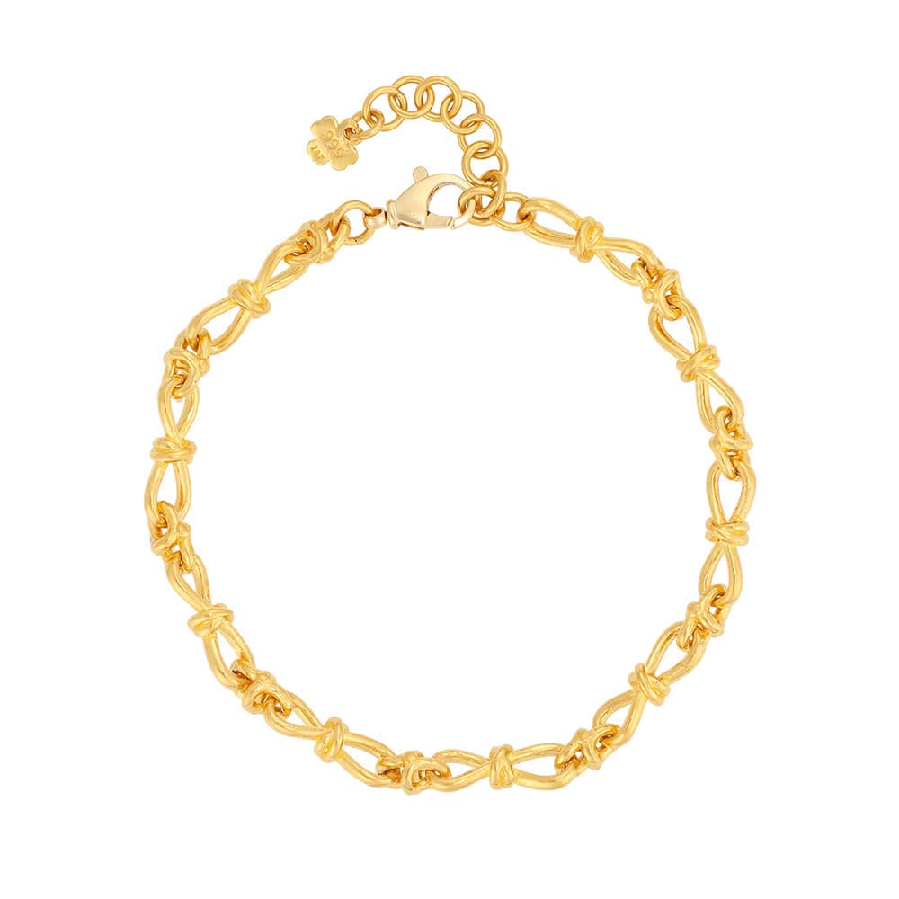 [ MELORA JEWELRY ] 24K 리본 꼬임 체인 팔찌 18.75g 이미지 1