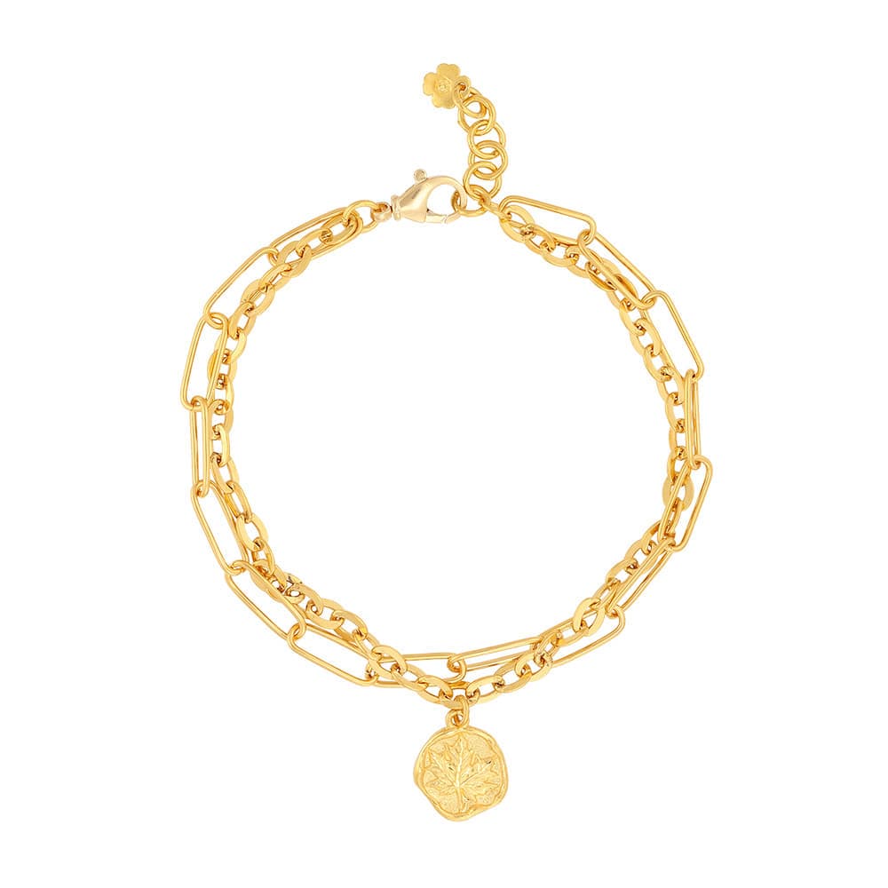 [ MELORA JEWELRY ] 24K 메이플 링크 팔찌A 11.25g 이미지 1
