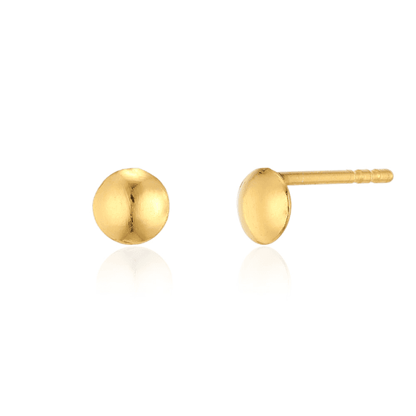 [ MELORA JEWELRY ] 24K 심플 라운드 볼 귀걸이 0.76g 이미지 1