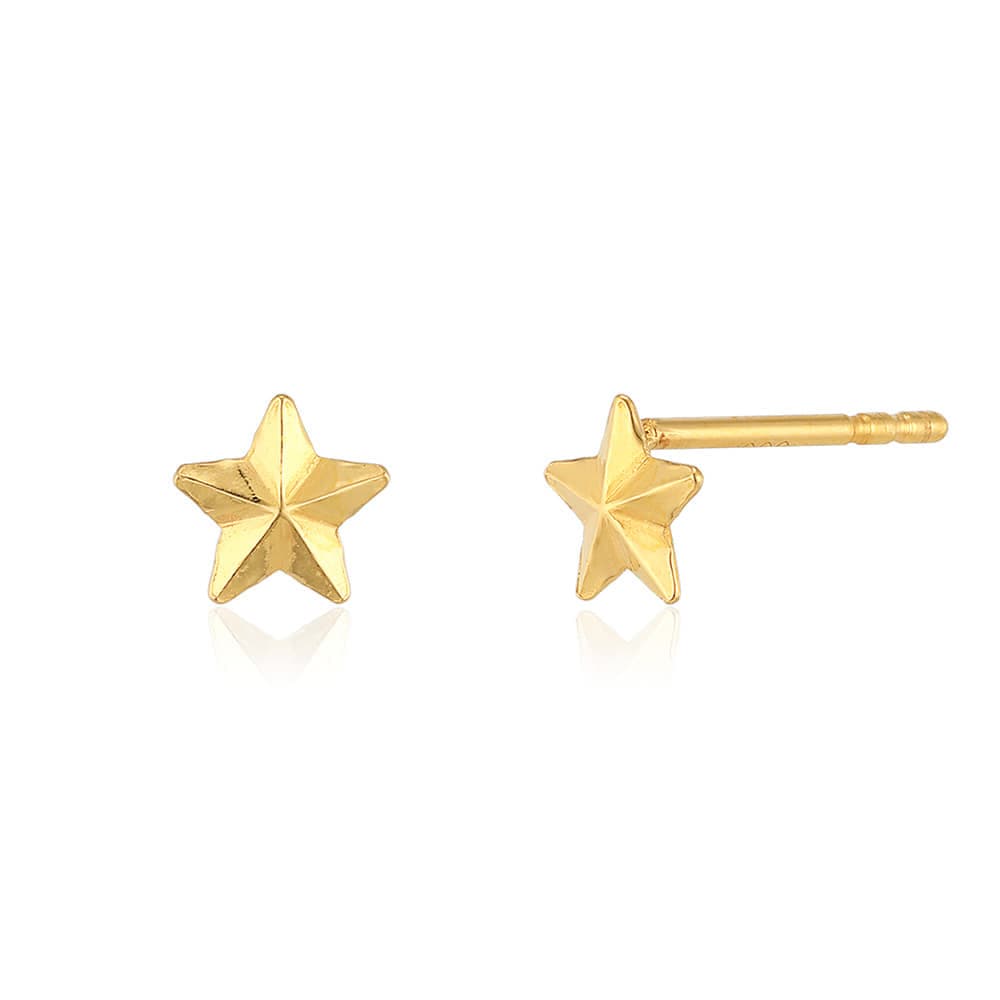 [ MELORA JEWELRY ] 24K 스타 컷팅 귀걸이 0.61g 이미지 1