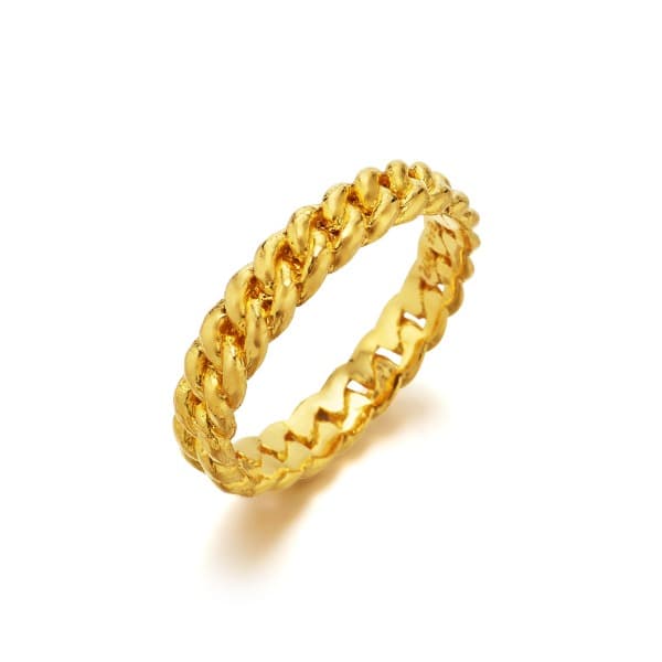 [ MELORA JEWELRY ] 24K 사슬 체인 반지 3.75g 이미지 1