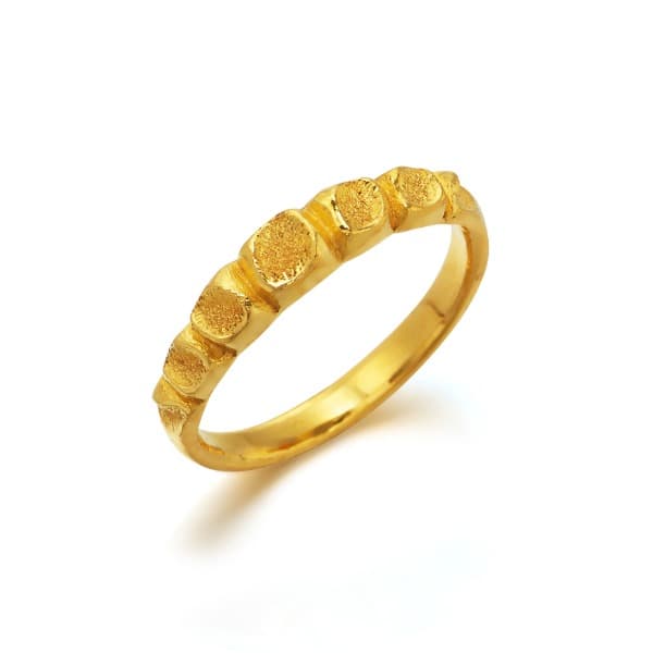 [ MELORA JEWELRY ] 24K 사각 텍스쳐 반지 3.75g 이미지 1