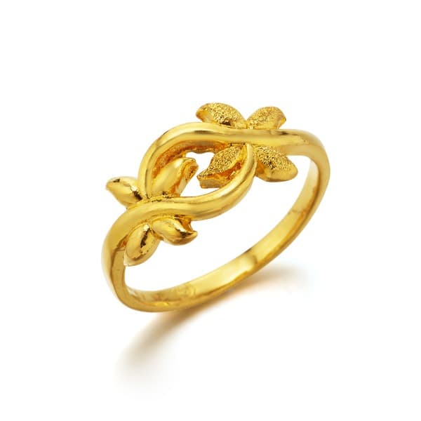 [ MELORA JEWELRY ] 24K 플라워 꼬임 반지 3.75g 이미지 1
