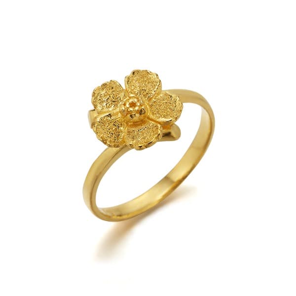 [ MELORA JEWELRY ] 24K 플라워 샌딩 반지 3.75g 이미지 1