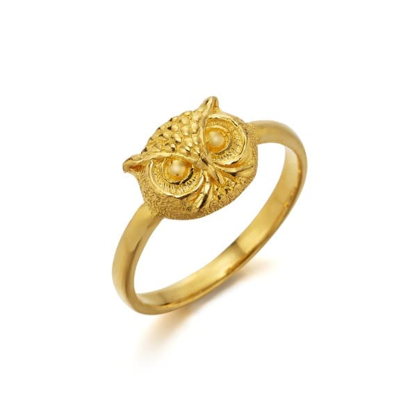 [ MELORA JEWELRY ] 24K 순금 부엉이 반지 3.75g 이미지 1