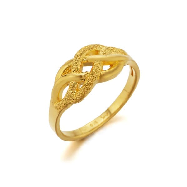 [ MELORA JEWELRY ] 24K 꼬임 샌딩 반지 3.75g 이미지 1