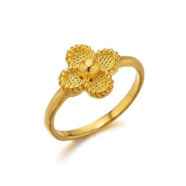 [ MELORA JEWELRY ] 24K 크로바 플라워 반지 3.75g 이미지 1