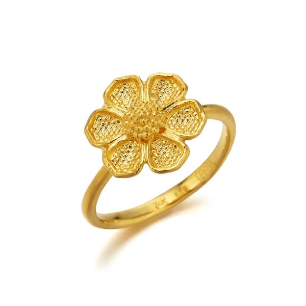 [ MELORA JEWELRY ] 24K 플라워 펜던트 반지 3.75g 이미지 1