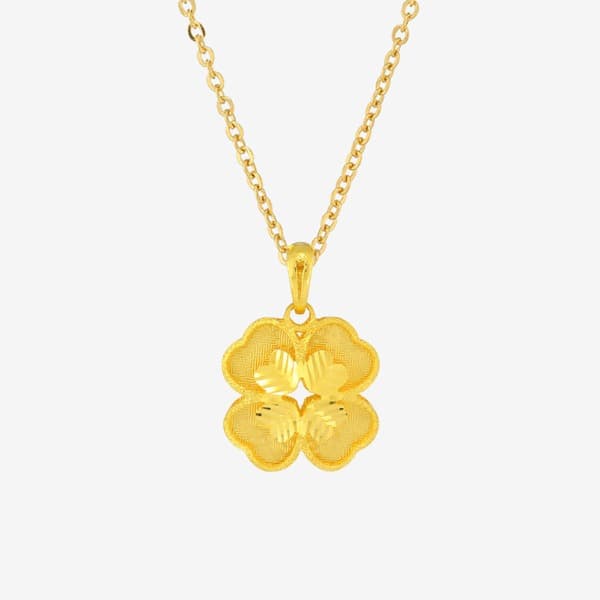 [ MELORA JEWELRY ] 24K 클로버하트 목걸이 15g