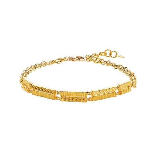 [ MELORA JEWELRY ] 24K 투 스틱 레이어드 팔찌 11.25g 이미지 1