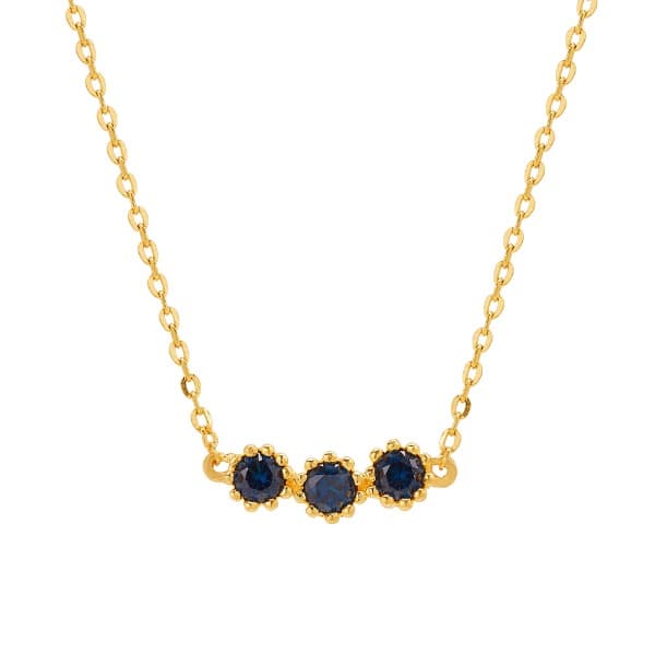 [ MELORA JEWELRY ] 24K 포인트 블루 목걸이 3.75g