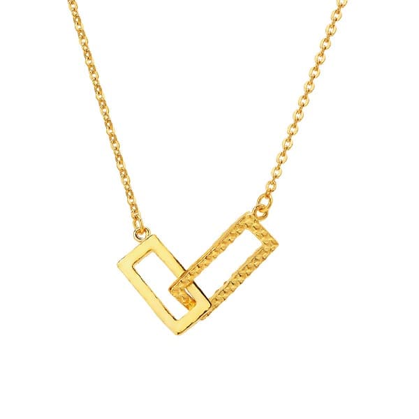 [ MELORA JEWELRY ] 24K 더블 스퀘어 목걸이 7.5g