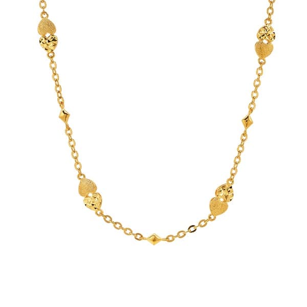 [ MELORA JEWELRY ] 24K 큐티 더블 하트 목걸이 18.75g
