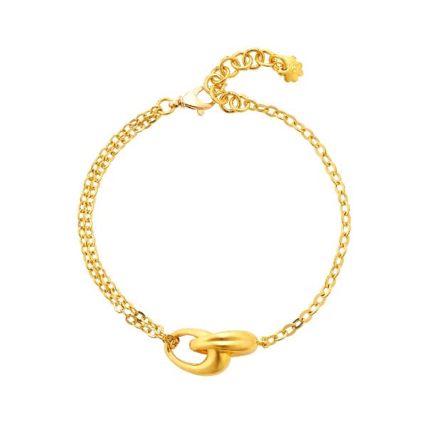 [ MELORA JEWELRY ] 24K 트윈 오벌 팔찌 11.25g 이미지 1