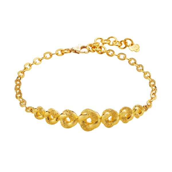 [ MELORA JEWELRY ] 24K 트윈 볼 팔찌 18.75g 이미지 1