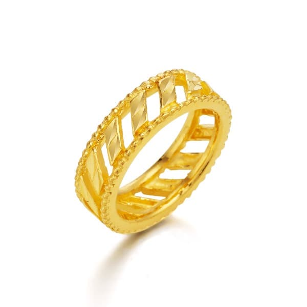 [ MELORA JEWELRY ] 24K 사선 뱅글 반지 7.5g 이미지 1