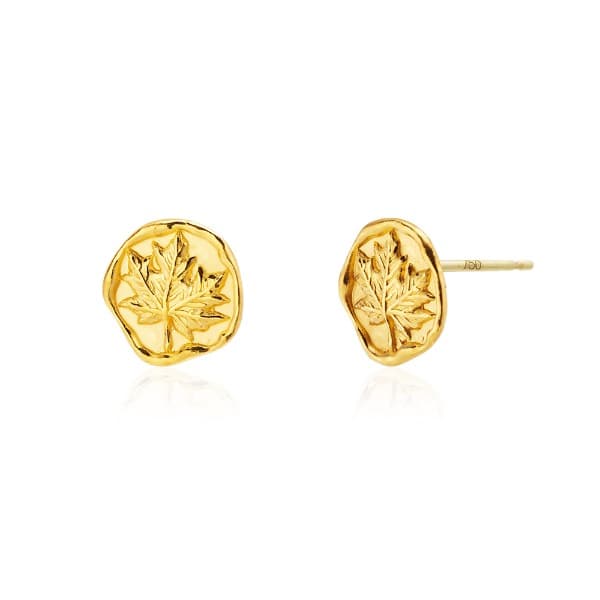 [ MELORA JEWELRY ] 24K 메이플 코인 귀걸이 2.5g 이미지 1
