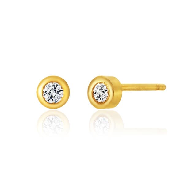 [ MELORA JEWELRY ] 24K 순금 다이아 귀걸이 1.1g 이미지 1