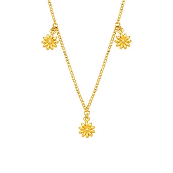 [ MELORA JEWELRY ] 24K 스윗 플라워 트리플 목걸이 7.5g