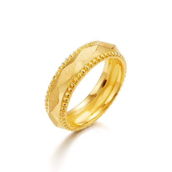 [ MELORA JEWELRY ] 24K 컷팅 밀그레인 반지 7.5g 이미지 1