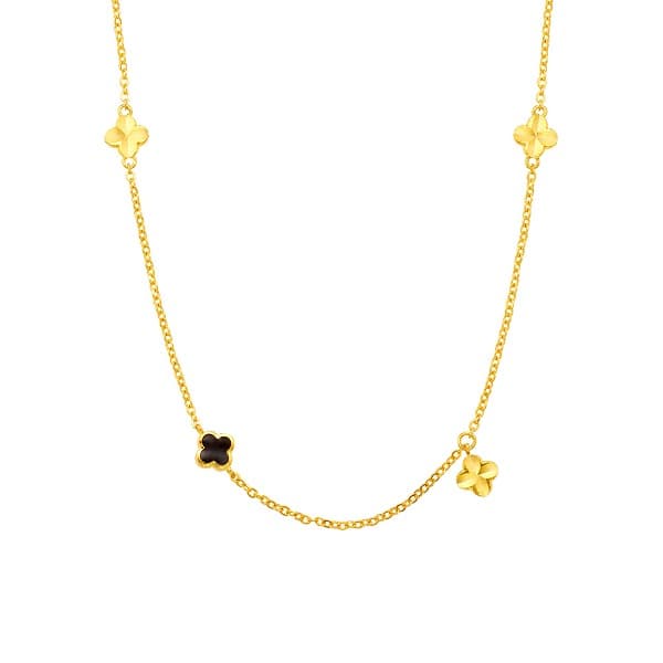 [ MELORA JEWELRY ] 24K 클로버 컬러 목걸이 6.2g