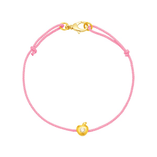 [ MELORA JEWELRY ] 24K 스톤 멜로라 다이아 사과 실팔찌 1.1g 이미지 1