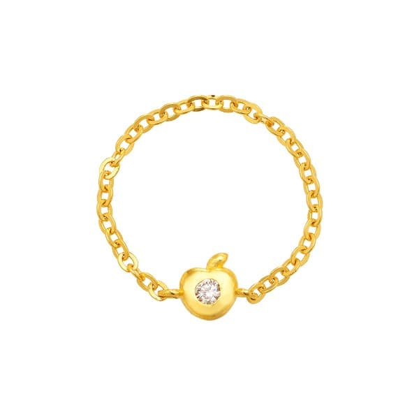 [ MELORA JEWELRY ] 24K 스톤 멜로라 다이아 사과 반지 0.83g 이미지 1