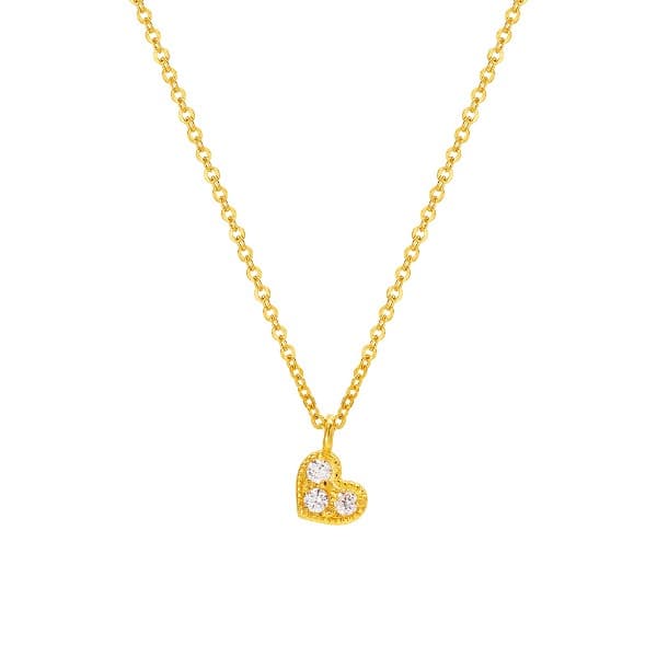 [ MELORA JEWELRY ] 24K 러브 멜로라 하트 투 하트 B [Mom] 목걸이 3.75g