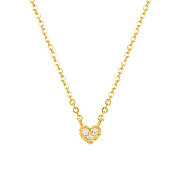 [ MELORA JEWELRY ] 24K 러브 멜로라 하트 투 하트 A [Mom] 목걸이 3.02g