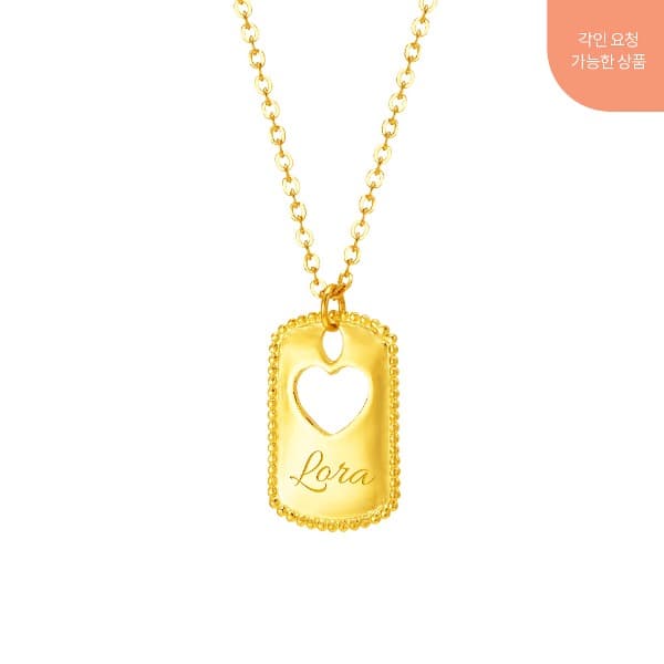 [ MELORA JEWELRY ] 24K 러브 멜로라 하트 투 하트B [Baby] 목걸이 7.5g