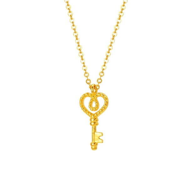 [ MELORA JEWELRY ] 24K 러브 멜로라 하트 열쇠 [Mom] 목걸이 3.75g