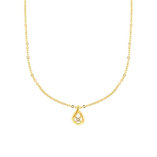 [ MELORA JEWELRY ] 24K 다이아몬드 페어 목걸이 3.75g