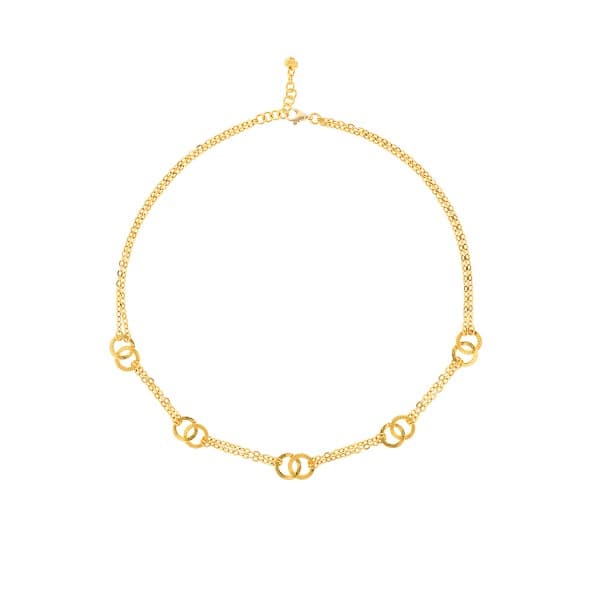 [ MELORA JEWELRY ] 24K 투 링 컷팅 목걸이 22.5g
