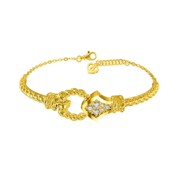 [ MELORA JEWELRY ] 24K 세르핀 큐빅 팔찌 11.25g 이미지 1
