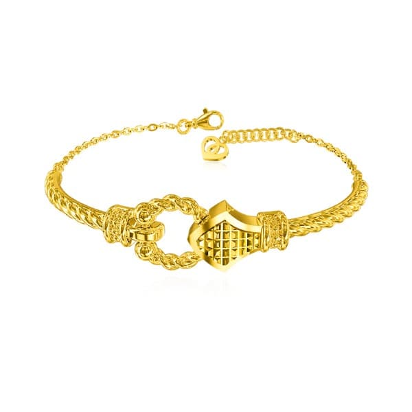 [ MELORA JEWELRY ] 24K 세르핀 컷팅 팔찌 11.25g 이미지 1