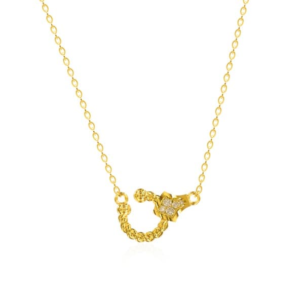 [ MELORA JEWELRY ] 24K 세르핀 큐빅 목걸이 7.5g
