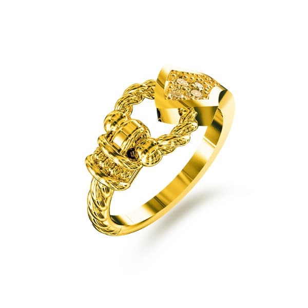 [ MELORA JEWELRY ] 24K 세르핀 큐빅 반지 5.4g 이미지 1