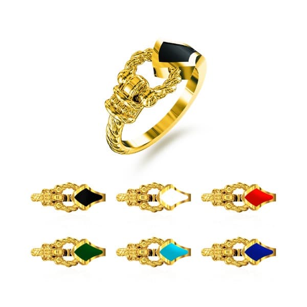 [ MELORA JEWELRY ] 24K 세르핀 컬러 반지 5.4g 이미지 1