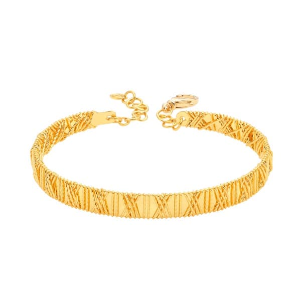 [ MELORA JEWELRY ] 24K 와이어 라인 뱅글 팔찌 11.25g 이미지 1