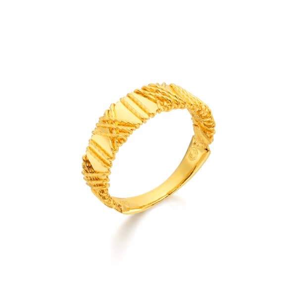 [ MELORA JEWELRY ] 24K 와이어 라인 뱅글 반지 3.75g 이미지 1